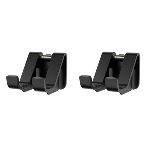 2X Hook Bracket with Leveling Device for  Xss Gamepad Universal Wall Mount Bracket for /PS5 Gamepad Black