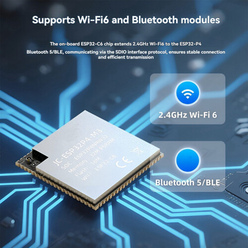 2X ESP32-P4-Module Core Board with Integrated ESP32-C6 Module 16MB Nor Flash Supports WiFi 6 and Bluetooth5