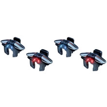 4X 6 Finger Mobile Phone Alloy Pulse Auto Fire Game Trigger for PUBG Aim L1R1 Key Button for IOS Android