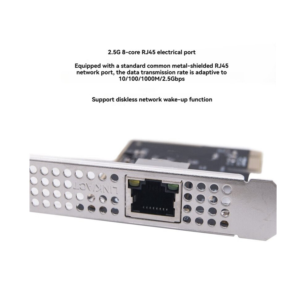 2X 2.5G Pcie Network Card Pci-E To Rj45 Gigabit Ethernet Adapter Rtl8125bg Chip 10/100/1000M/2.5G Lan Card For Desktop 6033708774205