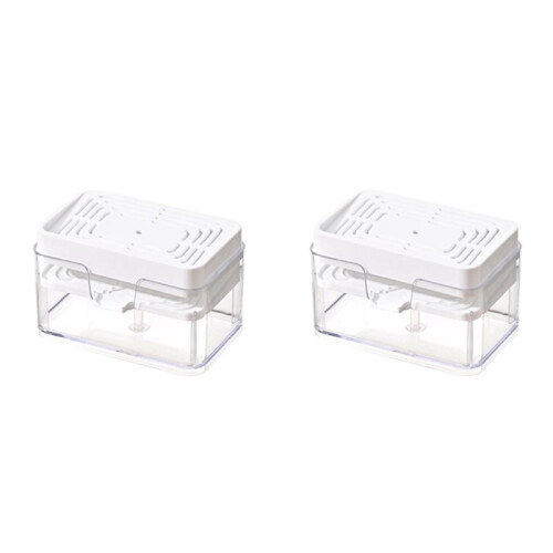 2X Kitchen Sink Drain Soap Dispenser Dishwashing Soap Press Soap Box with Sponge Kitchen Detergent Container