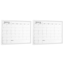 2X Monthly Whiteboard Calendar for Wall, Small 16In X 12In Dry Erase Board with Plastic Frame,Hanging Dry Erase Calendar