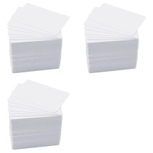 300er-Pack Premium-PVC-Karten, Blanko, CR80 30Mil, Weiße Plastikkarten in Grafikqualität für Foto-ID-Ausweisdrucker