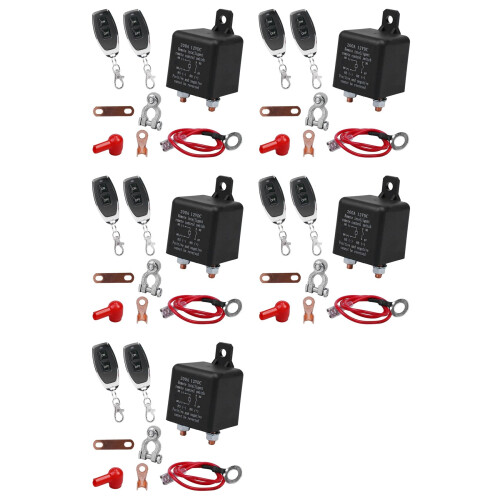 5X Wireless Remote Control Battery Disconnect , 12V 200A Dual Remote Control