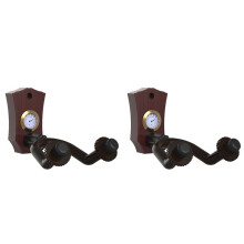 2X 2-in-1 Guitar Wall Mount with Hygrometer Humidity Meter Guitar Wall Hanger Stringed Instrument Holder Wall Hook