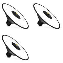 3X Universal 44cm Round Flash Softbox Portable Foldable Style Speedlite Diffuser Reflector Strap for Camera Flash