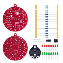 6X NE555 LED Christmas Tree LED Blinking PCB Soldering DIY Kit Red Green Flashing Light Soldering Practice Board