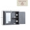 (Grey) Priano 2 Door Mirrored Wall Bathroom Cabinet 6