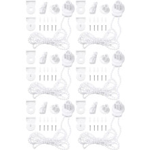 6X Roller Blind Fittings Kit, Roller Blinds Brackets with Beaded Chain, Curtain Roller Accessories