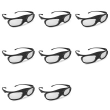8X 3D Glasses for DLP Link Projectors, Shutter 3D Glasses, DLP 3D TV Glasses