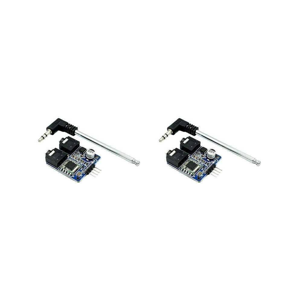 2X Tea5767 Fm Stereo Radio Module 76-108Mhz High Sensitivity Receiver With Antenna For Diy Electronics 4761759022465