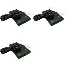 3X Lecteur de Carte à Puce RFID avec Port USB, Carte IC 13,56 MHz, Sensibilité Sans Contact, Système de Fenêtre de Support Linux