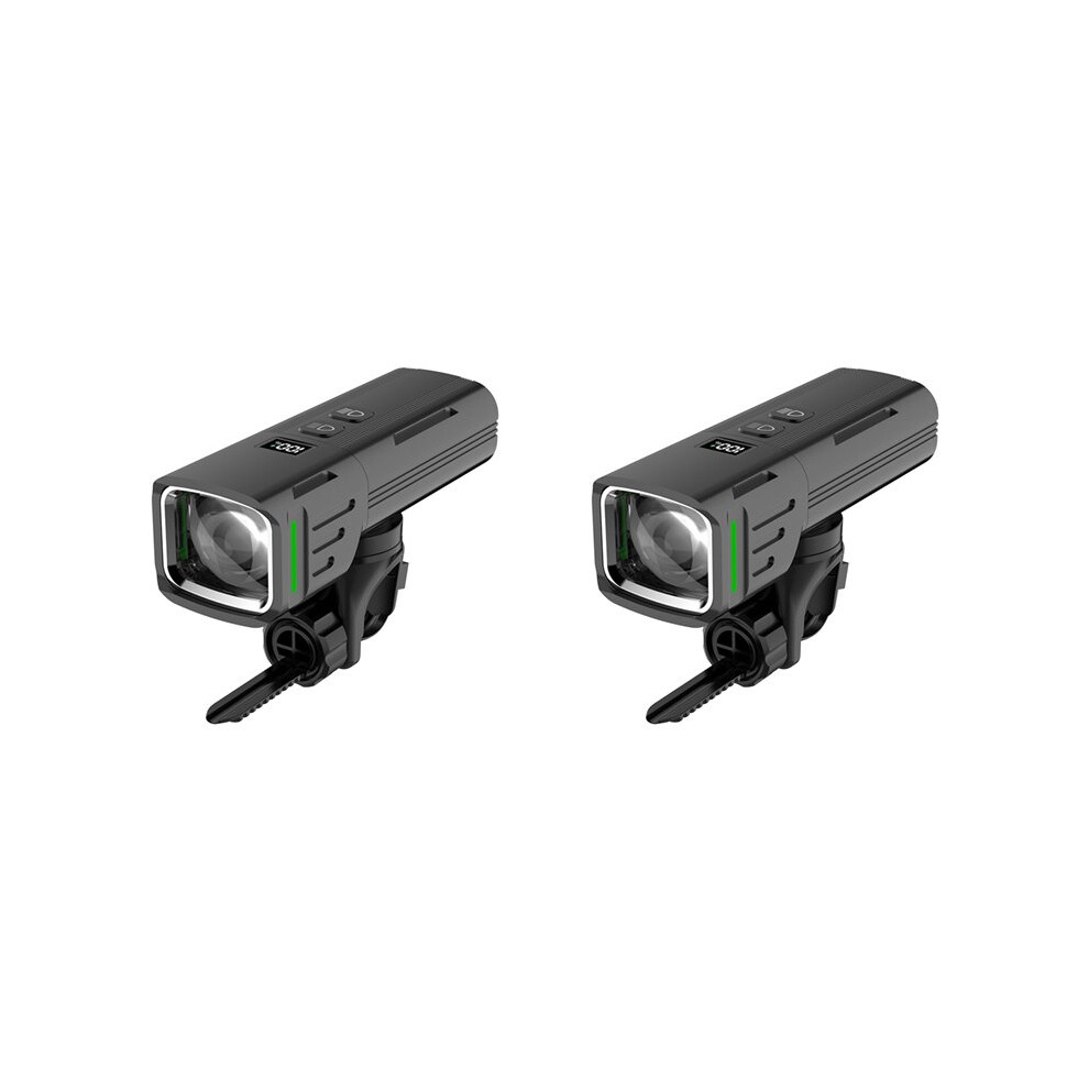 2X Digital Display Bicycle Front High Ness Aluminum Head Mtb Bike Flash Lamp Light 6033017003430