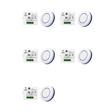 5X RF 433MHz Wireless Light 220V 110V 10A Relay Receiver Round Button Wall Panel Remote Control LED Lamp