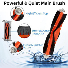 5Ensemble Pièces de Rechange pour Aspirateurs pour 1S, Rockrobo V1, S4, S5, S6, SDJQR01RR, SDJQR02RR, Brosse Latérale Principale, Filtre Hepa