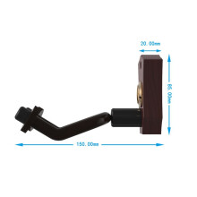 2X 2-in-1-Gitarren-Wandhalterung mit Hygrometer, Luftfeuchtigkeitsmesser, Gitarren-Wandhalter, Saiteninstrumentenhalter, Wandhaken
