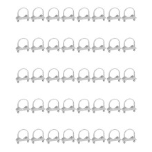 40 PCS Antenna Mount Clamp U-Bolt Mounting Hardware Antenna Mast Clamp V Jaw Bracket Accessories
