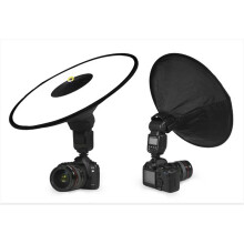 3X Universell 44 cm Runde -Softbox, Tragbar, Faltbar, Speedlite-Diffusor, Reflektorgurt für Kamerablitz