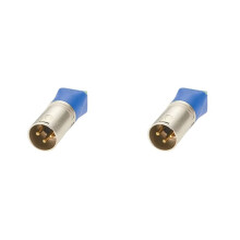 2X 3-Pin Male XLR to Screw Terminal Adapter Solderless XLR Terminal Block Microphone Audio Connector for DMX512 PCM-0667