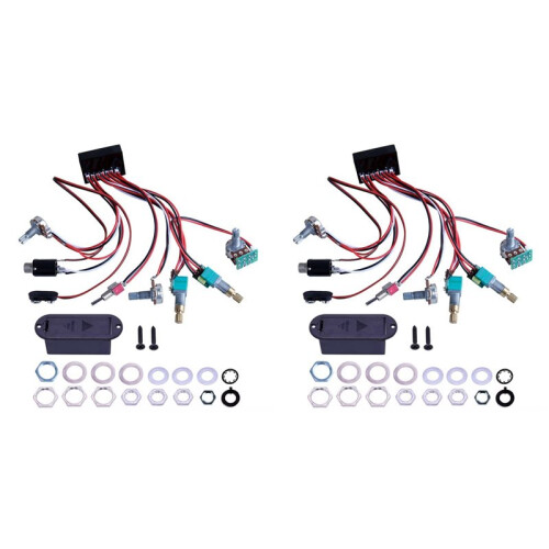 2X EQ-B15T Baslinje+Tillbehör Elgitarr Bas Active Pickup  Elbas Baslinje Basförstärkarlinje