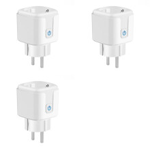 3X Matter WiFi Socket 16A Wifi Plug with Power Monitoring APP Remote Control Works with Alexa EU Plug