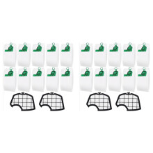 20 Sacs D'Aspirateur pour Kobold VK140 VK150 FP140 FP150 avec 2 Filtres