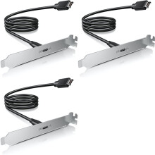 3X Adapter USB 3.2 Gen 2x2 USB-C na Panel Przedni 20 Gb/S z Kablem Przedłużającym do Złącza Płyty Głównej, USB-C Żeńskie do USB 20-Stykowego