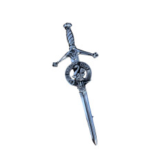 Lindsay Clan Crest Pewter Sword Kilt Pin