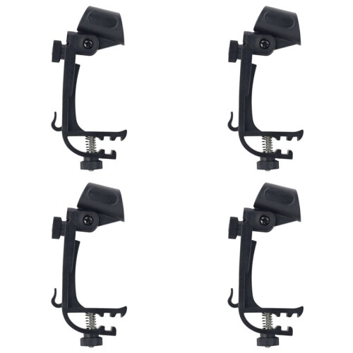 4X Snare Percussie Clip Zwarte Drum Microfoon Microfoon Rand Klem Houder Drum Accessoires