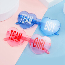 30Pcs Gender Reveal Glasses   Sunglasses Frameless Team Girl and Boy Baby Shower Decor for Gender Reveal Party