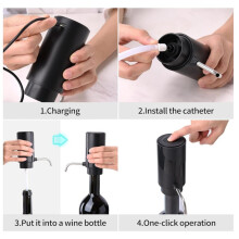 2X Wine Aerator Electric Wine Decanter Automatic Wine Aerator, Wine Dispenser with USB for Wine Enthusiasts and Own Use