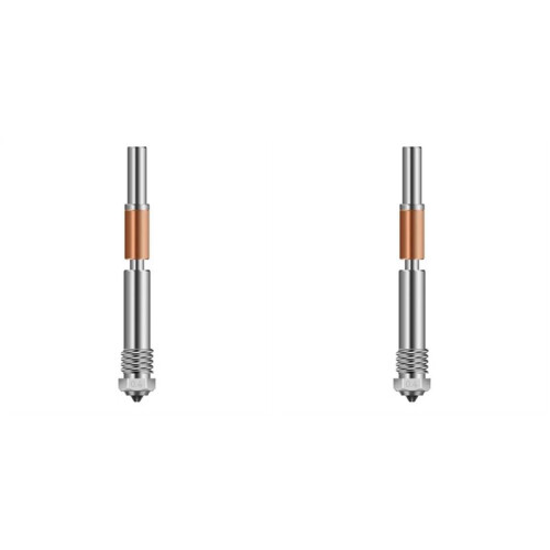 2pcs 0.4mm for QIDI Plus4 Bimetallic Nozzle with Ceramic Insulation Integrated Design Quick Removal Integration Nozzles