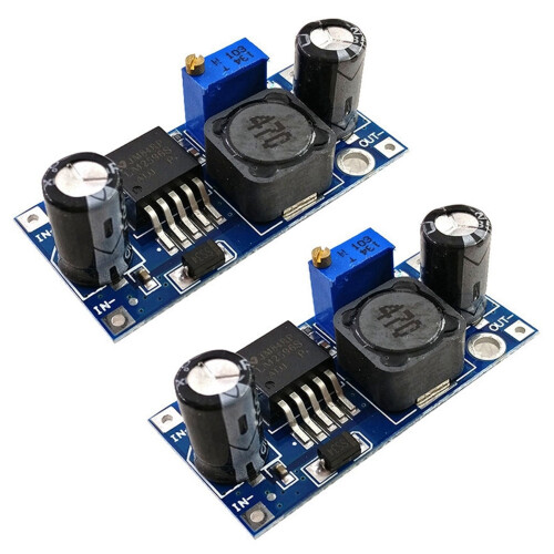 10 Pcs LM2596S-ADJ 3-40V - Adjustable Step-Down Voltage Regulator Powers Module Board 3A Buck Converter -Black 1