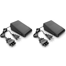 2X Sewing Machine Foot Pedal Power Cord Replacement for Singer, D Shape Plug for Singer 4452 4443 4432 4423 150s US Plug