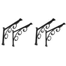 4Pcs Wall Mounted L Shaped Angle Bracket Multifuntional Brace Shelf Brackets Decorative Shelf Brackets Wall Brackets M