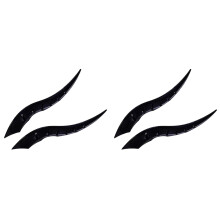 4X Car Roof Dragon Horn Modification, Car 3D Devil Horns Sticker Ornament, Universal Halloween Car Roof Decoration