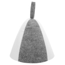 Sauna Hat Set Thickened Felt Heat Protection Unisex Gray White Caps for Steam Room and Home Spa