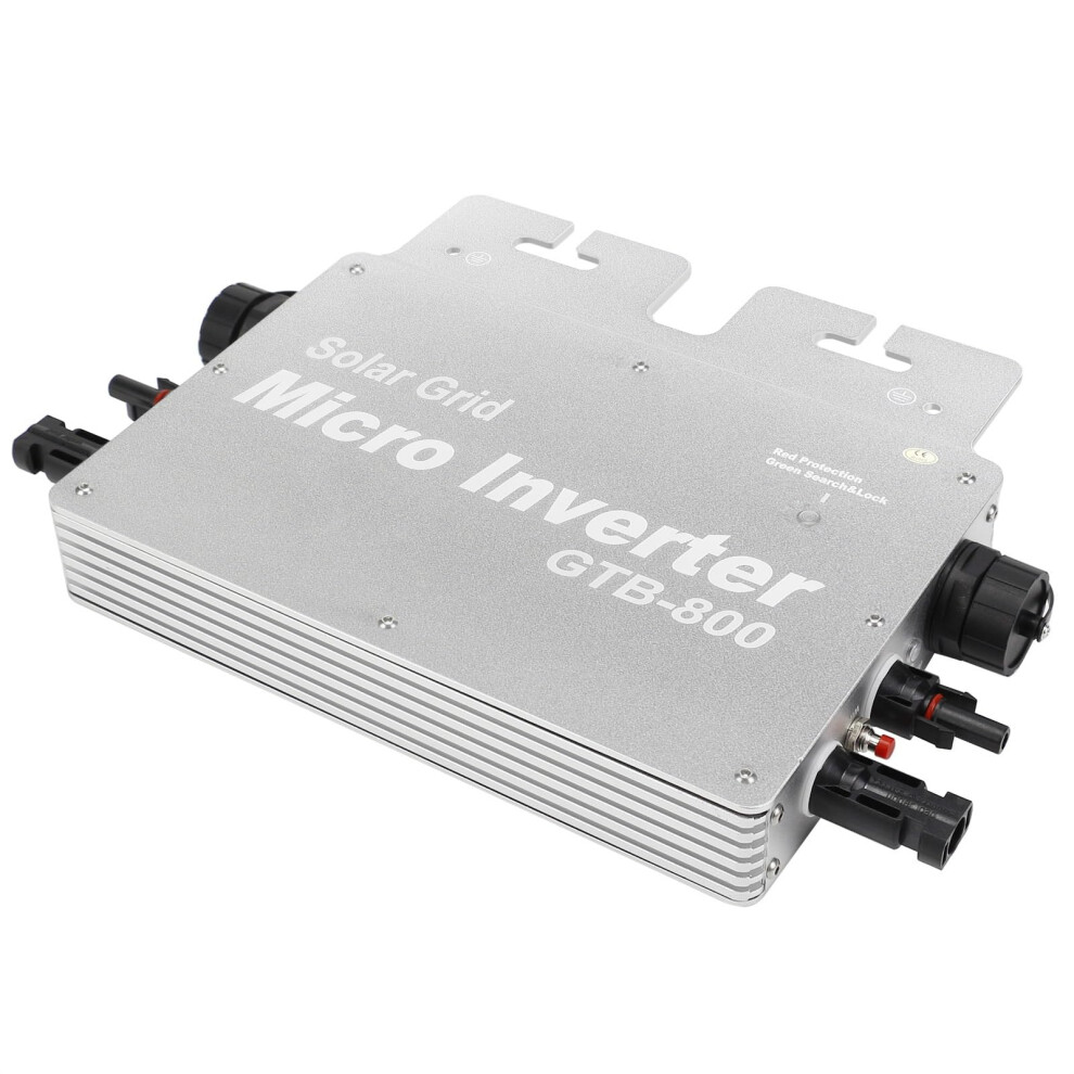 600W Grid Tie Solar Micro Inverter Ip65 Waterproof Mppt Antibackflow Silver 9169991399904