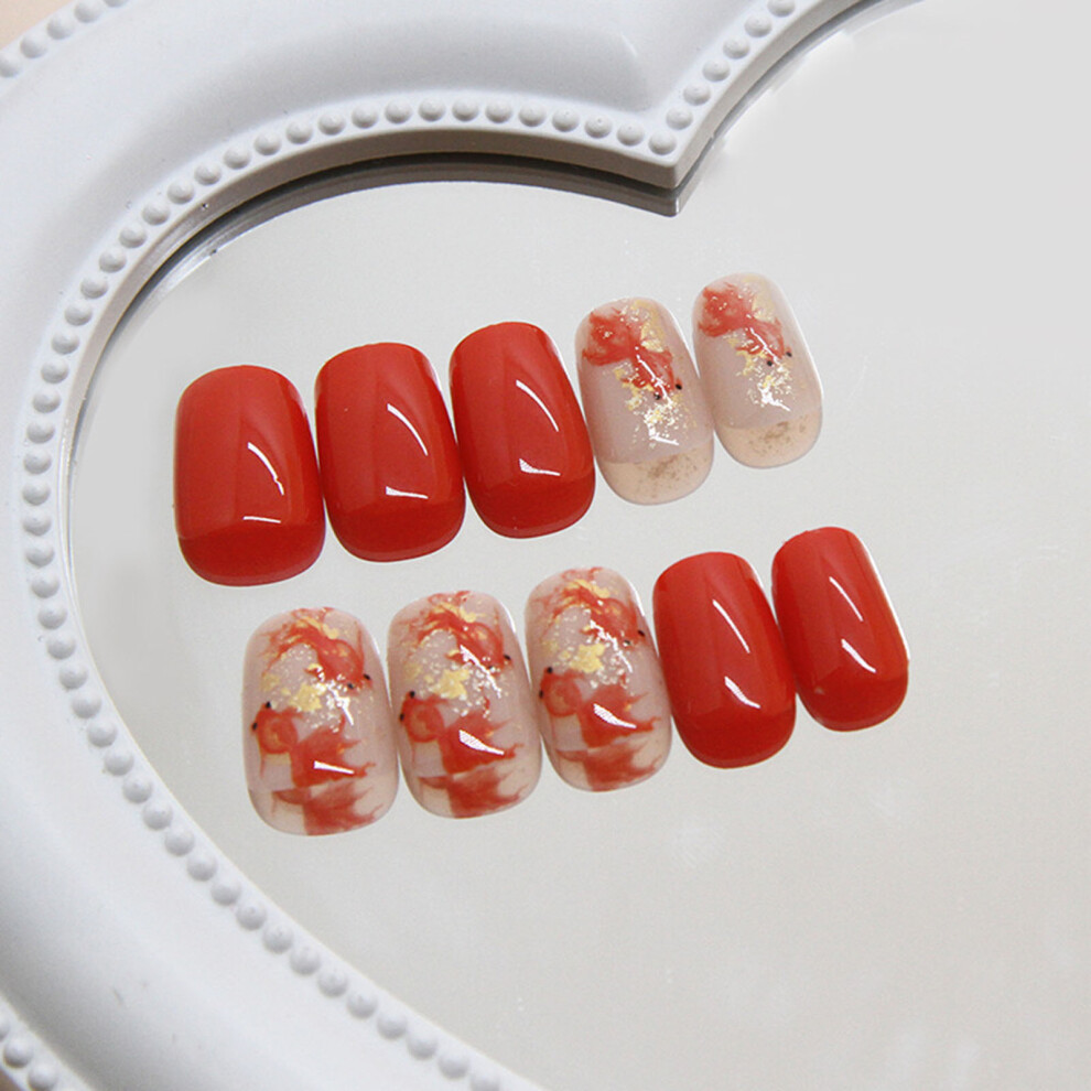 Reach-Tools Koi Printed Fake Nails - Odorless & Comfortable