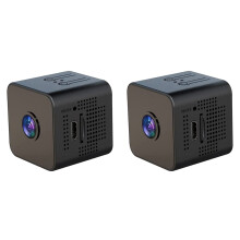 2X 1080P WiFi-Kamera-Bewegungsgeräuschmelder für das Home Office, Innen-Nachtsichtkamera, Autokameras Zur Überwachung