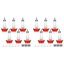 Set van 12 Bitterflessen van 50 Ml/1,6 Oz, Glazen Flesje met Streepjesdop, Professioneel Bargereedschap voor Het Maken van Cocktails
