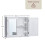 (White) Priano 2 Door Mirrored Wall Bathroom Cabinet 6