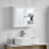 (White) Priano 2 Door Mirrored Wall Bathroom Cabinet 1
