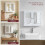 (White) Priano 2 Door Mirrored Wall Bathroom Cabinet 5