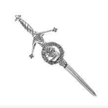 Farquharson Clan Crest Pewter Sword Kilt Pin