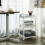 Songmics Rolling Trolley Storage Unit with 3 Shelves for Kitchen Bathroom Cellar 3