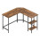 VASAGLE L-Shaped Writing Desk, 2 Storage Shelves, Computer Table for Home Office, Space-Saving, Brown 1