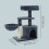 FEANDREA Small Cat Tree Tower with Scratching Post, Dark Gray 2