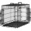 FEANDREA Dog Crate, Foldable, 77.5 cm Long, 2 Doors, M, Black 1