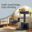 FEANDREA Small Cat Tree Tower with Scratching Post, Dark Gray 5